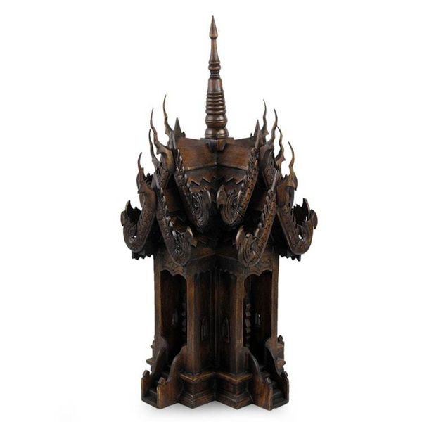 Alternate image for Teak spirit house Nagas Protective Spirit