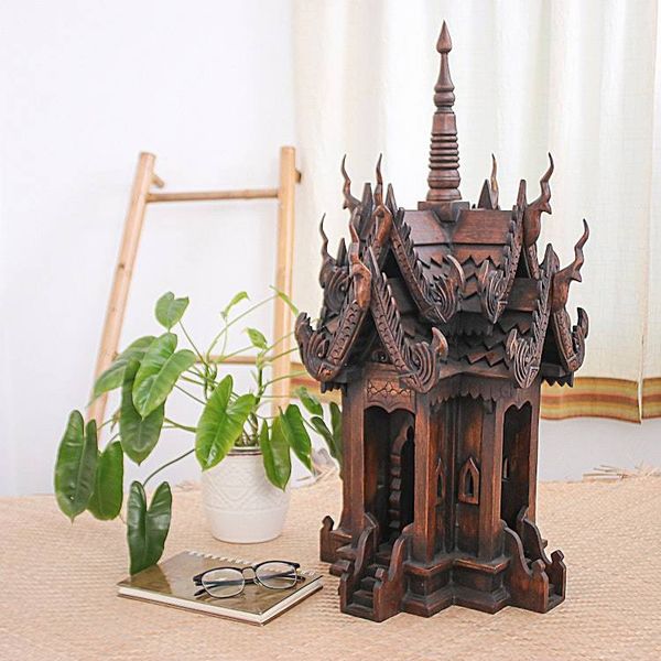 Alternate image for Teak spirit house Nagas Protective Spirit