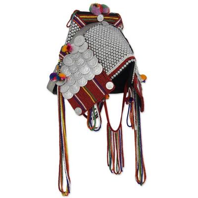 Alternate image for Artisan Crafted Bridal Headdress from Akha Hill Tribe Akha Bride