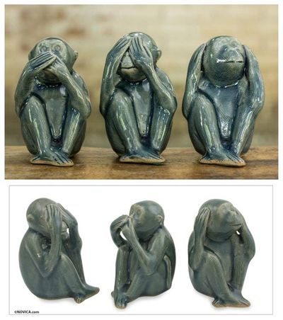 Alternate image for Celadon ceramic figurines 
