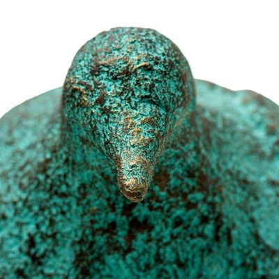 Alternate image for Handcrafted Recycled Paper and Cement Bird Statuette Mama Bird