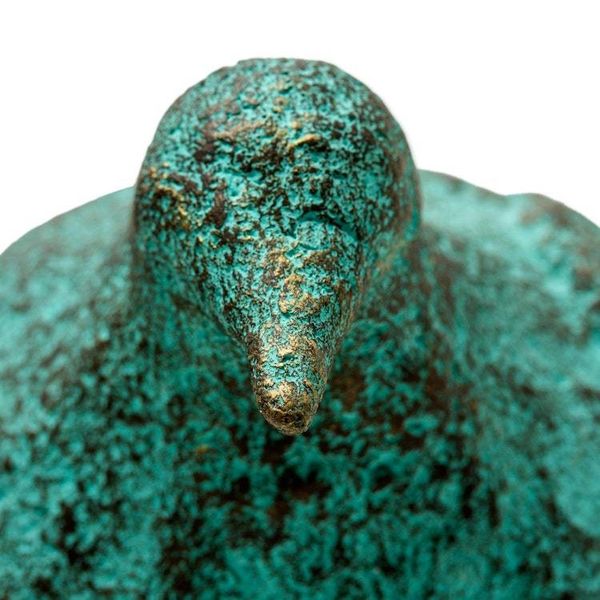 Alternate image for Handcrafted Recycled Paper and Cement Bird Statuette Mama Bird