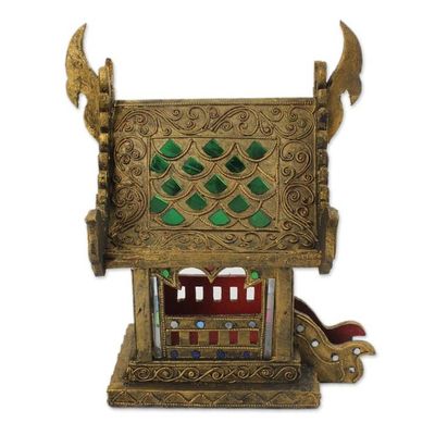 Alternate image for Hand Crafted Buddhist Spirit House Sculpture Lanna Golden Temple