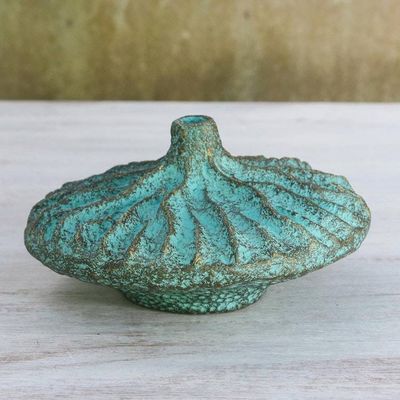 Alternate image for Handcrafted Recycled Paper Decorative Vase from Thailand Mystic Wave