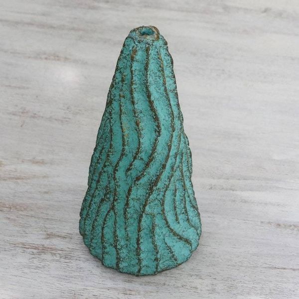 Alternate image for Recycled Paper Decorative Vase in Green from Thailand Spiral Mountain