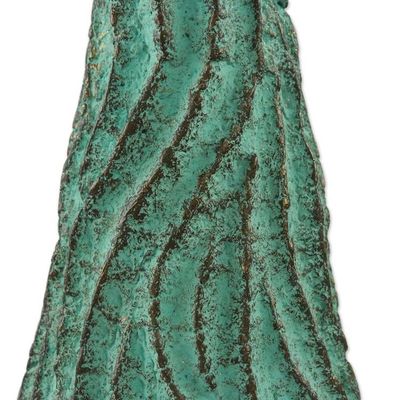 Alternate image for Recycled Paper Decorative Vase in Green from Thailand Spiral Mountain