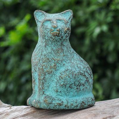 Primary image for Eco-Friendly Recycled Paper Cat Sculpture from Thailand Eco Feline