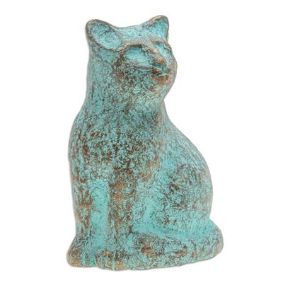 Alternate image for Eco-Friendly Recycled Paper Cat Sculpture from Thailand Eco Feline