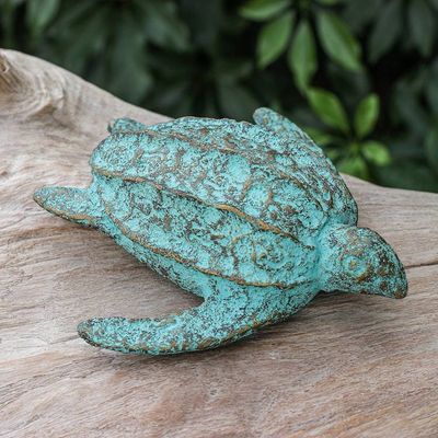 Alternate image for Eco-Friendly Recycled Paper Turtle Sculpture from Thailand Eco Turtle