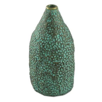 Alternate image for Dotted Recycled Paper Decorative Vase from Thailand Flowing Thoughts