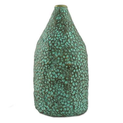 Alternate image for Dotted Recycled Paper Decorative Vase from Thailand Flowing Thoughts