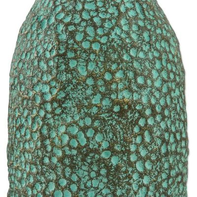 Alternate image for Dotted Recycled Paper Decorative Vase from Thailand Flowing Thoughts