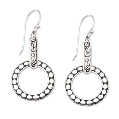 Alternate image for Handcrafted Sterling Silver Dangle Earrings Eternal World