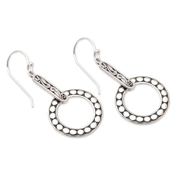 Alternate image for Handcrafted Sterling Silver Dangle Earrings Eternal World