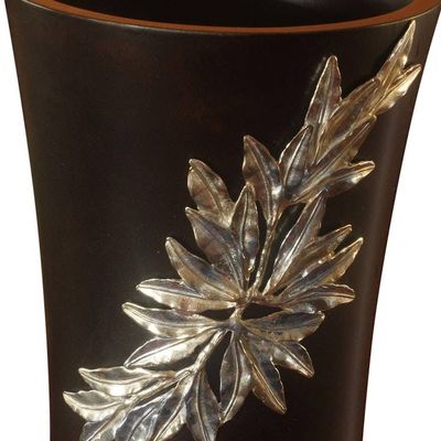Alternate image for Mango wood and pewter vase Rainforest Bamboo