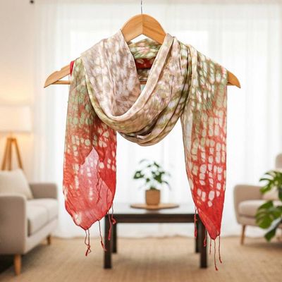 Alternate image for Handcrafted Silk Blend Scarf Fabulous Land