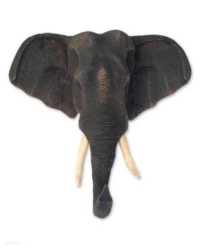 Alternate image for Thai Teak Wall Sculpture Proud Elephant