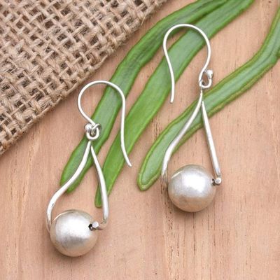 Primary image for Hand Crafted Sterling Silver Dangle Earrings Weight of Justice