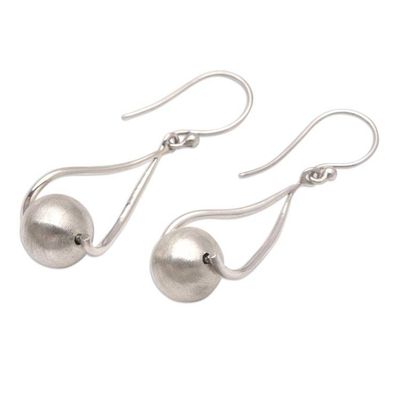 Alternate image for Hand Crafted Sterling Silver Dangle Earrings Weight of Justice