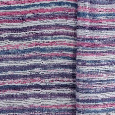 Alternate image for Hand Spun Silk Scarf Woven in Purple Blue and Grey Purple Iridescence