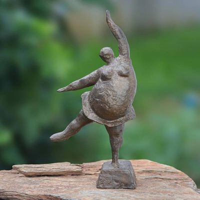 Primary image for Mixed Metal Ballerina Sculpture Romantic Gesture