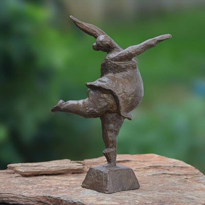 Primary image for Thai Brass and Iron Ballerina Sculpture Rehearsal