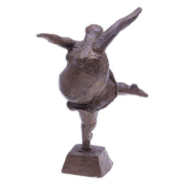 Alternate image for Thai Brass and Iron Ballerina Sculpture Rehearsal