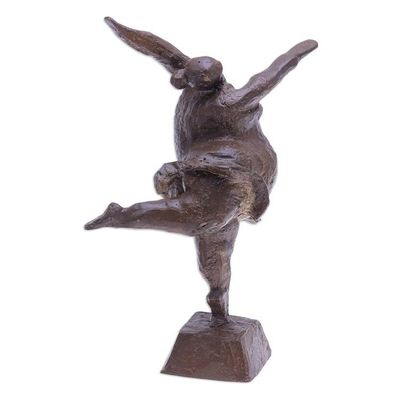 Alternate image for Thai Brass and Iron Ballerina Sculpture Rehearsal