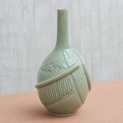 Alternate image for Celadon ceramic vase Exotic Tropic