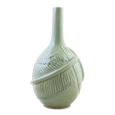 Alternate image for Celadon ceramic vase Exotic Tropic
