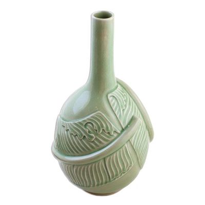 Alternate image for Celadon ceramic vase Exotic Tropic
