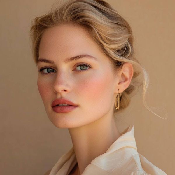 Alternate image for Avant-Garde Polished 22K Gold-Plated Brass Drop Earrings Intrepid Future