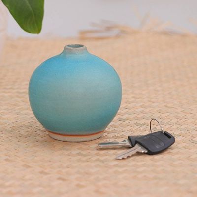 Alternate image for Ceramic Bud Vase Crafted by Hand medium Turquoise Realm