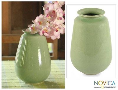 Alternate image for Green Celadon Ceramic Vase Magic