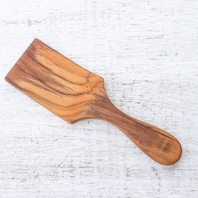 Alternate image for Handmade Teak Wood Spatula Crafted in Thailand Simple Chef