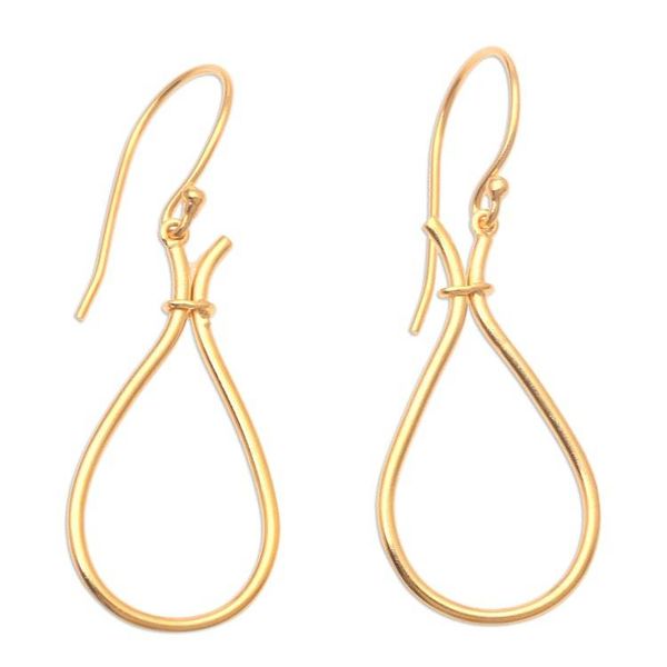 Alternate image for Dangle Earrings in 18k Gold Plated Brass Start to Finish