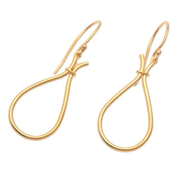 Alternate image for Dangle Earrings in 18k Gold Plated Brass Start to Finish