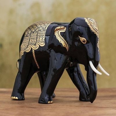 Primary image for Hand Carved Lacquerware Elephant Sculpture The Elephant Vanishes
