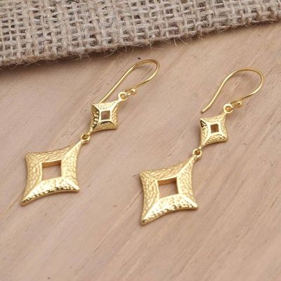 Alternate image for Artisan Crafted Gold-Plated Dangle Earrings Evil Eyes