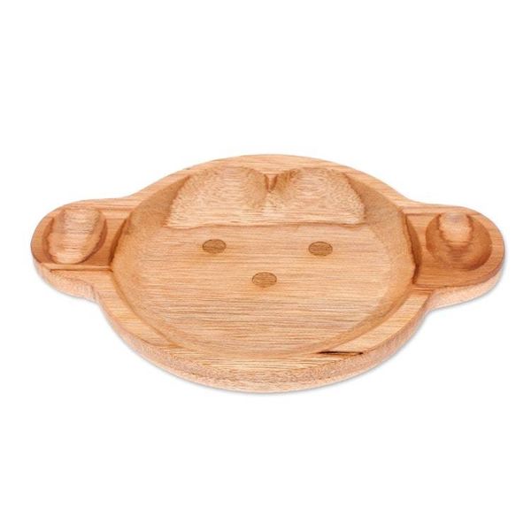 Alternate image for Monkey-Themed Teak Wood Serving Plate from Thailand Playful Monkey