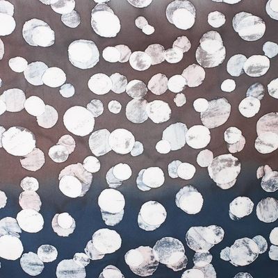 Alternate image for Bubble Motif Cotton Sarong in Blue from Thailand Azure Bubbles