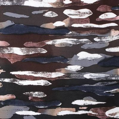 Alternate image for Hand-Painted Cotton Sarong in Umber from Thailand Umber Bark