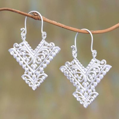 Primary image for Pointed Sterling Silver Plated Drop Earrings from Bali Glamorous Pura