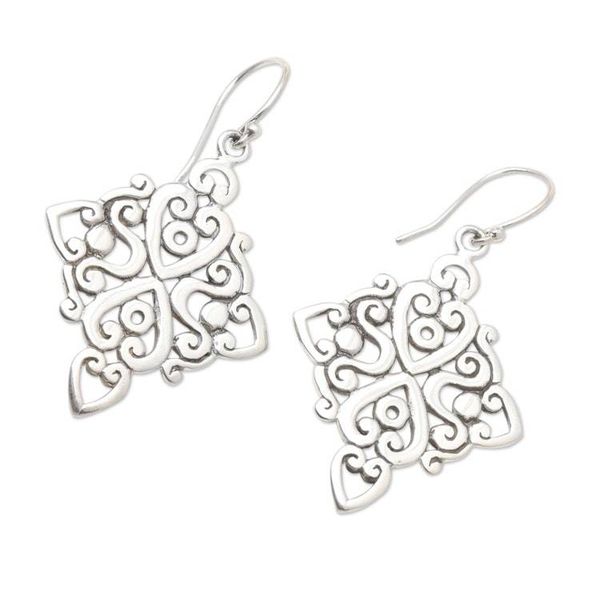 Alternate image for Handcrafted Sterling Silver Dangle Earrings Late-Night Party