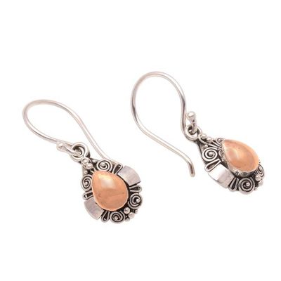 Alternate image for Drop-Shaped Gold-Accented Sterling Silver Dangle Earrings Tears of the Forest