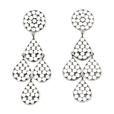 Alternate image for Handcrafted Sterling Silver Dangle Earrings Christmas Pears