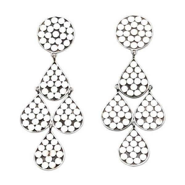 Alternate image for Handcrafted Sterling Silver Dangle Earrings Christmas Pears