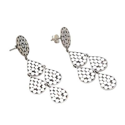 Alternate image for Handcrafted Sterling Silver Dangle Earrings Christmas Pears