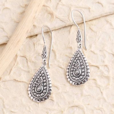 Primary image for Sterling Silver Water Droplet Dangle Earrings Fog Tears