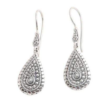 Alternate image for Sterling Silver Water Droplet Dangle Earrings Fog Tears